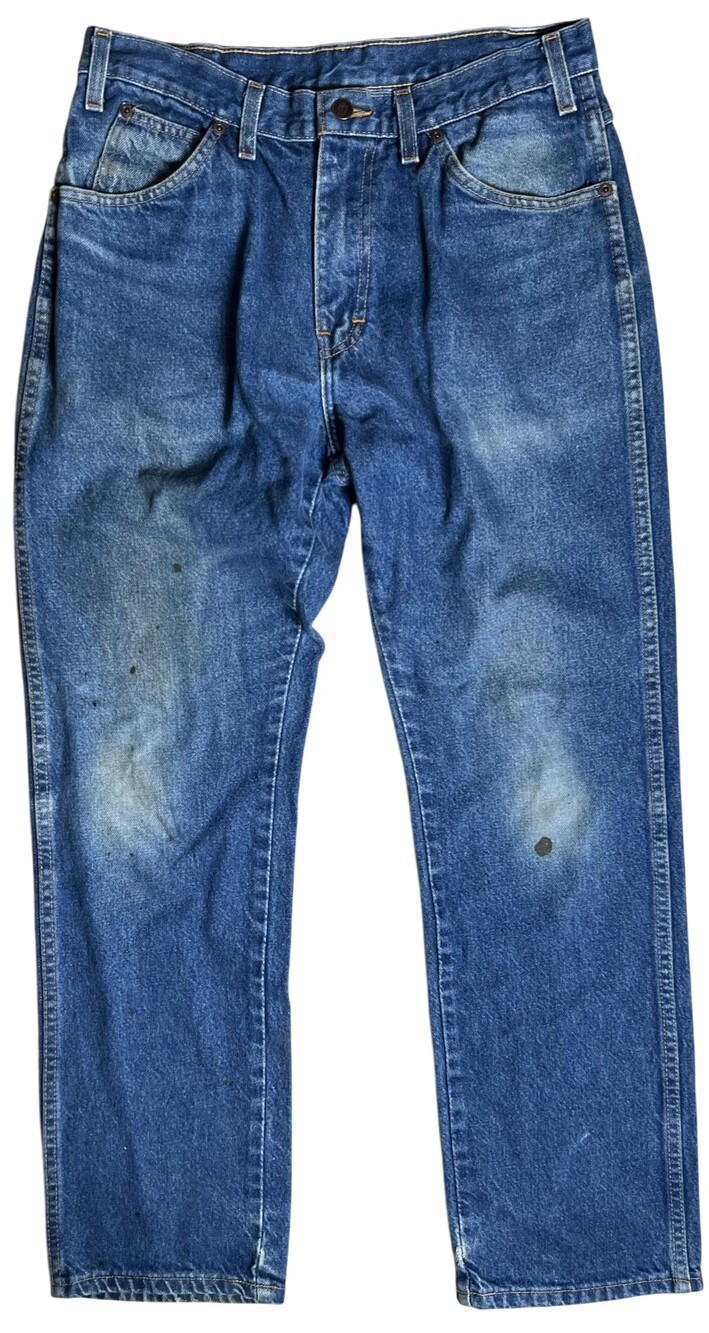 Dickies Pants Mens 33x32 Blue Chino Relaxed Fit Denim 5-Pocket Made In Mexico